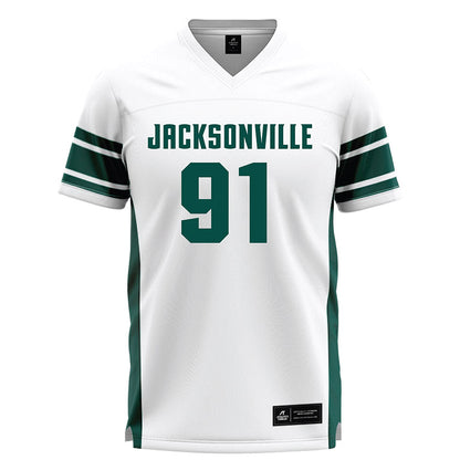 Jacksonville - NCAA Men's Lacrosse : Riley Simpson - White Lacrosse Jersey