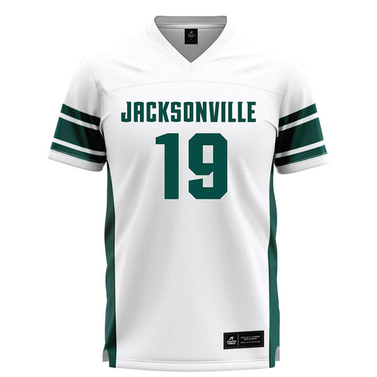 Jacksonville - NCAA Men's Lacrosse : Michael Clark - White Lacrosse Jersey-0