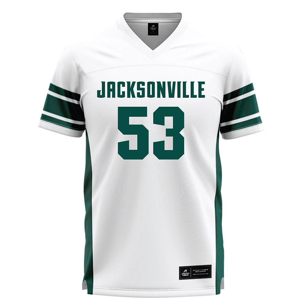 Jacksonville - NCAA Men's Lacrosse : Zach Ward - White Lacrosse Jersey