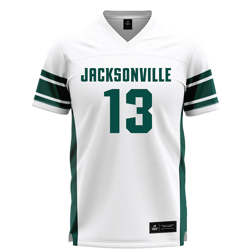 Jacksonville - NCAA Men's Lacrosse : Braden McCassie - White Lacrosse Jersey-0