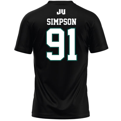Jacksonville - NCAA Men's Lacrosse : Riley Simpson - Black Lacrosse Jersey