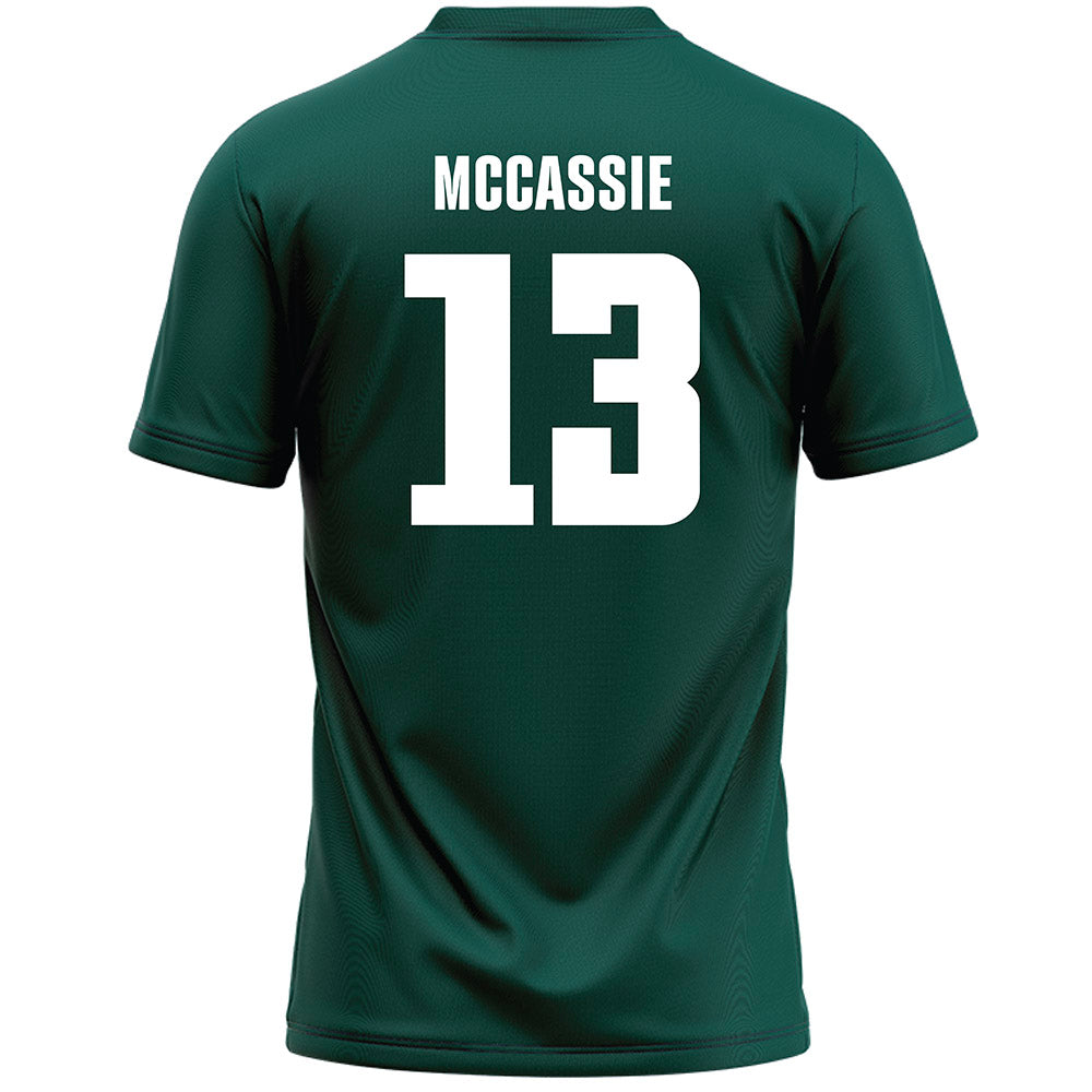 Jacksonville - NCAA Men's Lacrosse : Braden McCassie - Green Lacrosse Jersey-1