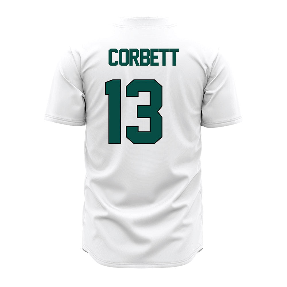 Jacksonville - NCAA Baseball : Garrett Corbett - White Jersey