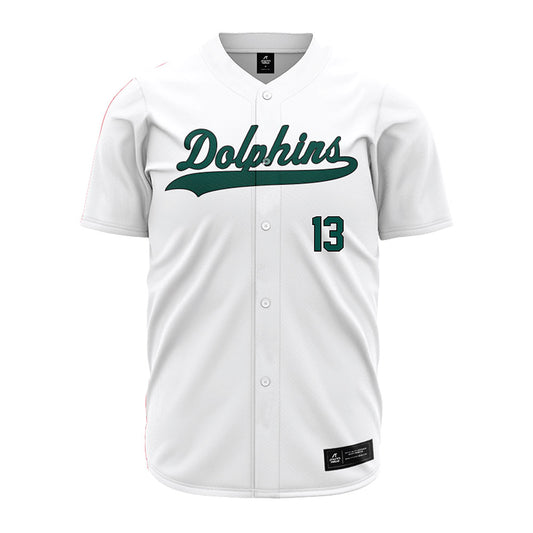 Jacksonville - NCAA Baseball : Garrett Corbett - White Jersey