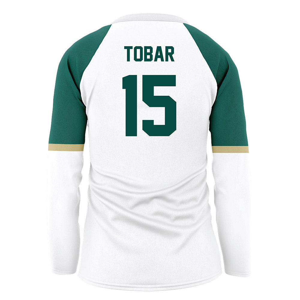 Jacksonville - NCAA Women's Volleyball : Ana Tobar - White Volleyball Jersey-1