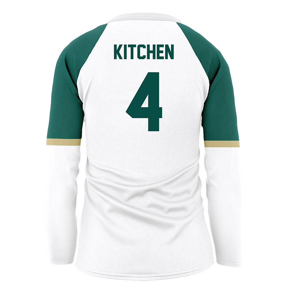 Jacksonville - NCAA Women's Volleyball : Lizzie Kitchen - White Volleyball Jersey