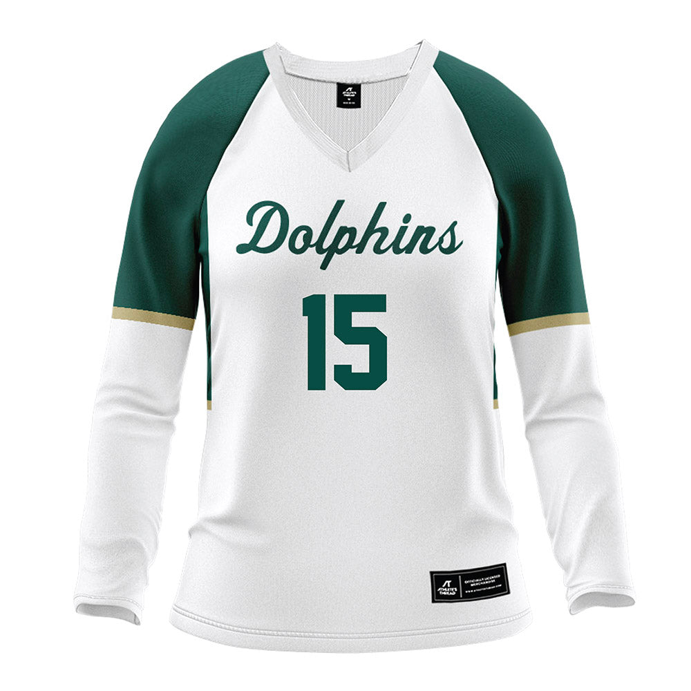 Jacksonville - NCAA Women's Volleyball : Ana Tobar - White Volleyball Jersey-0