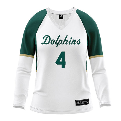 Jacksonville - NCAA Women's Volleyball : Lizzie Kitchen - White Volleyball Jersey