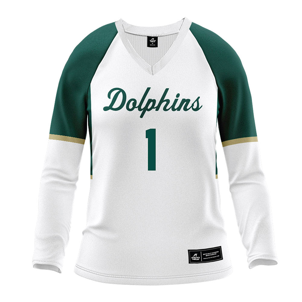 Jacksonville - NCAA Women's Volleyball : Elle Kennedy - White Volleyball Jersey