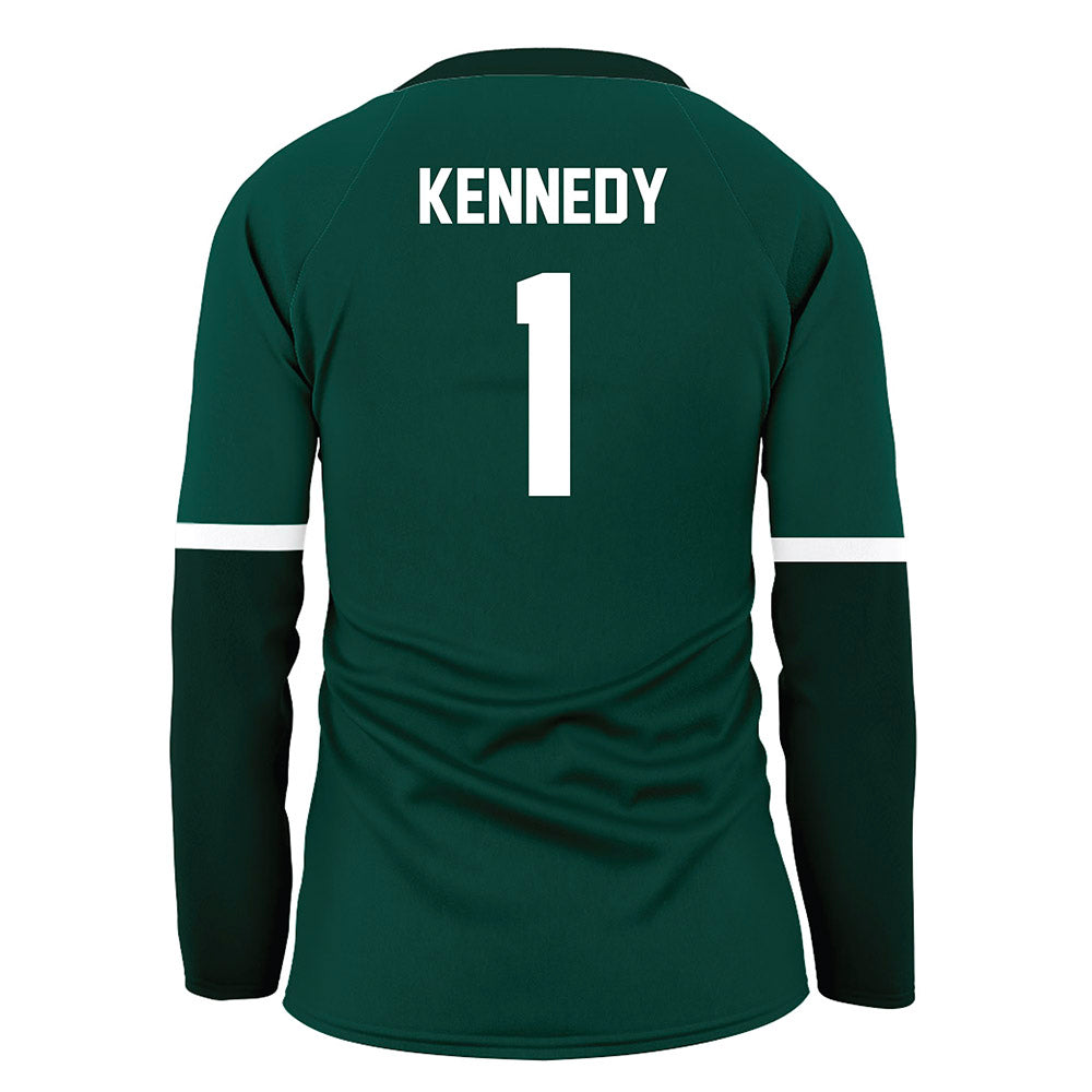 Jacksonville - NCAA Women's Volleyball : Elle Kennedy - Green Volleyball Jersey