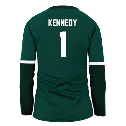 Jacksonville - NCAA Women's Volleyball : Elle Kennedy - Green Volleyball Jersey