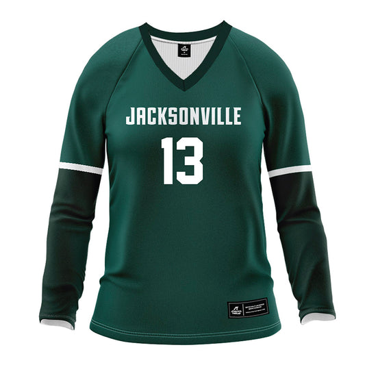 Jacksonville - NCAA Women's Volleyball : Kathryn Adler - Green Volleyball Jersey-0