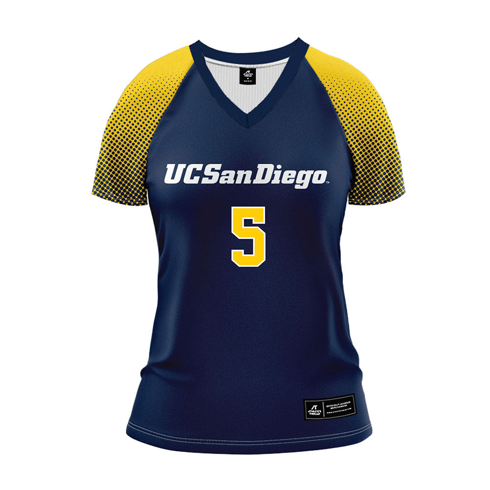 UCSD - NCAA Women's Volleyball : Maija Nepszy - Blue Volleyball Jersey-0