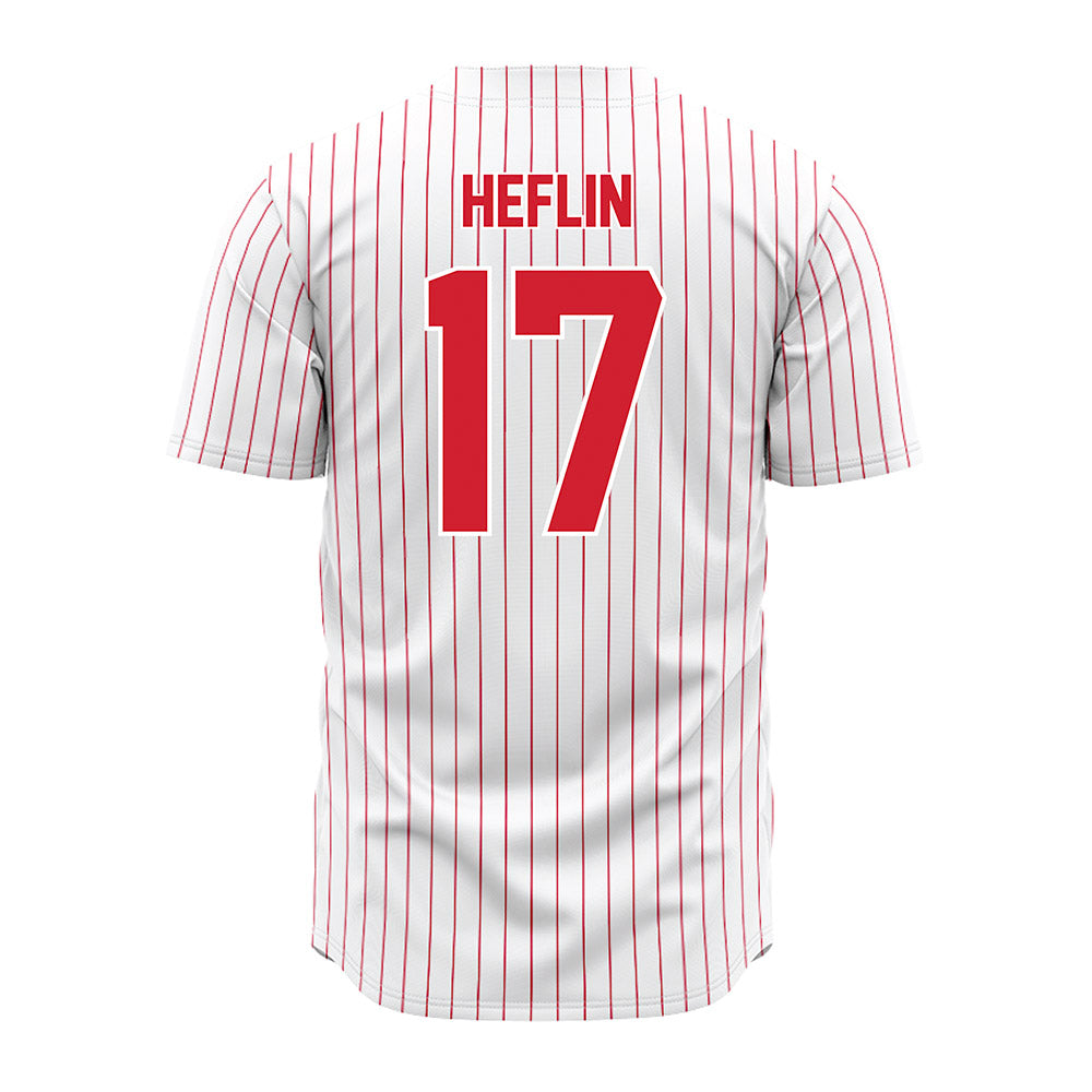 Youngstown State - NCAA Baseball : Tyler Heflin - Pinstripe Jersey-1