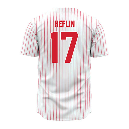 Youngstown State - NCAA Baseball : Tyler Heflin - Pinstripe Jersey-1