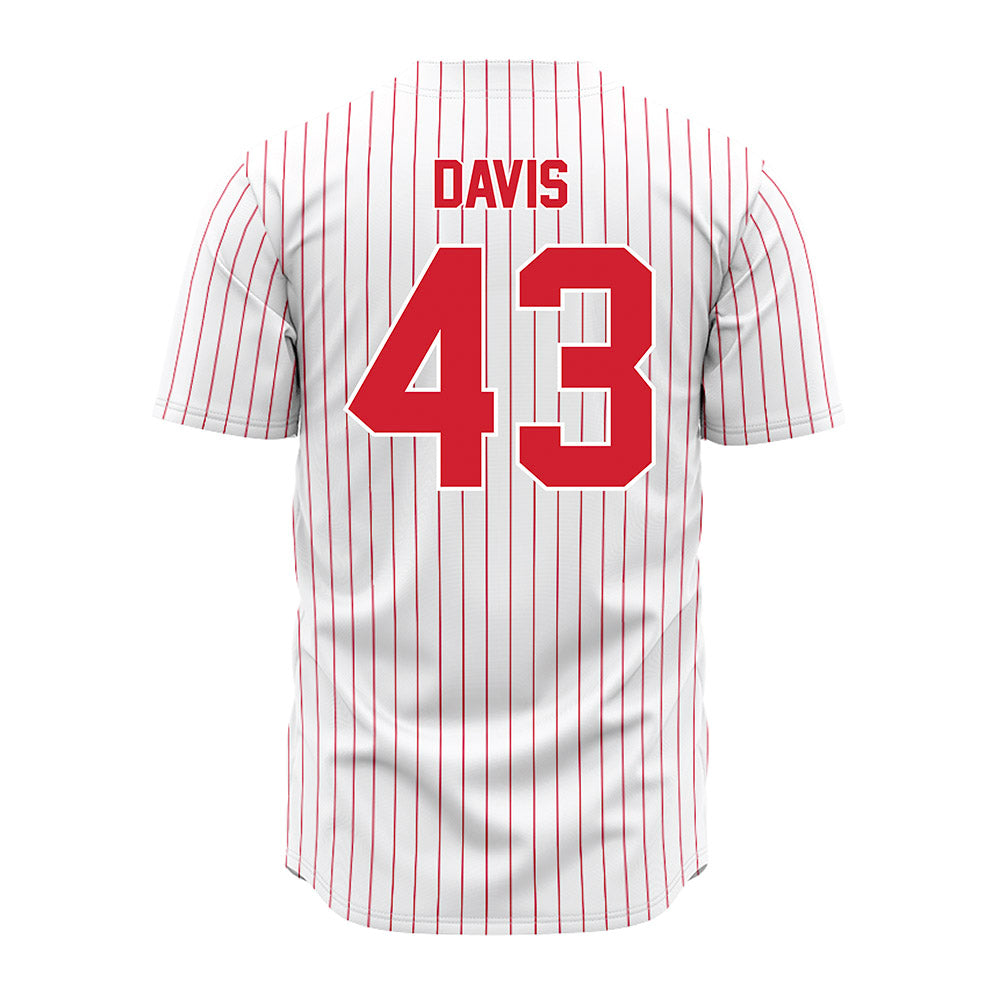 Youngstown State - NCAA Baseball : Braedon Davis - Pinstripe Jersey-1