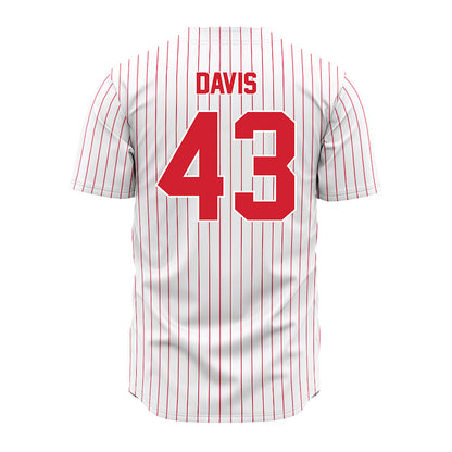 Youngstown State - NCAA Baseball : Braedon Davis - Pinstripe Jersey-1