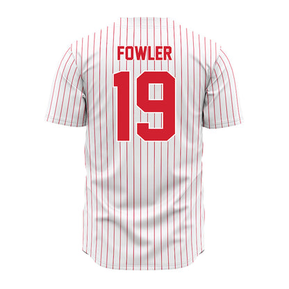 Youngstown State - NCAA Baseball : Thomas Fowler - Pinstripe Jersey-1