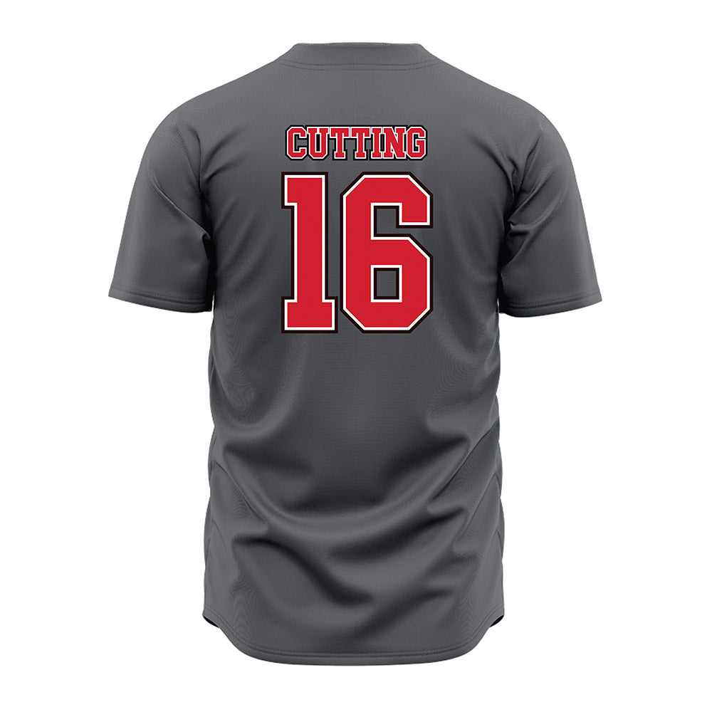 Youngstown State - NCAA Baseball : Garrett Cutting - Grey Jersey-1