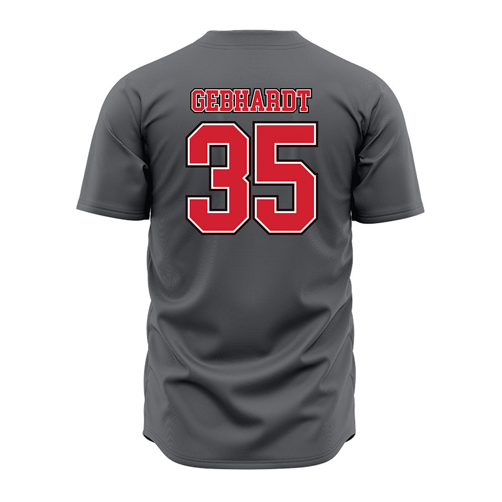 Youngstown State - NCAA Baseball : Braden Gebhardt - Grey Jersey-1