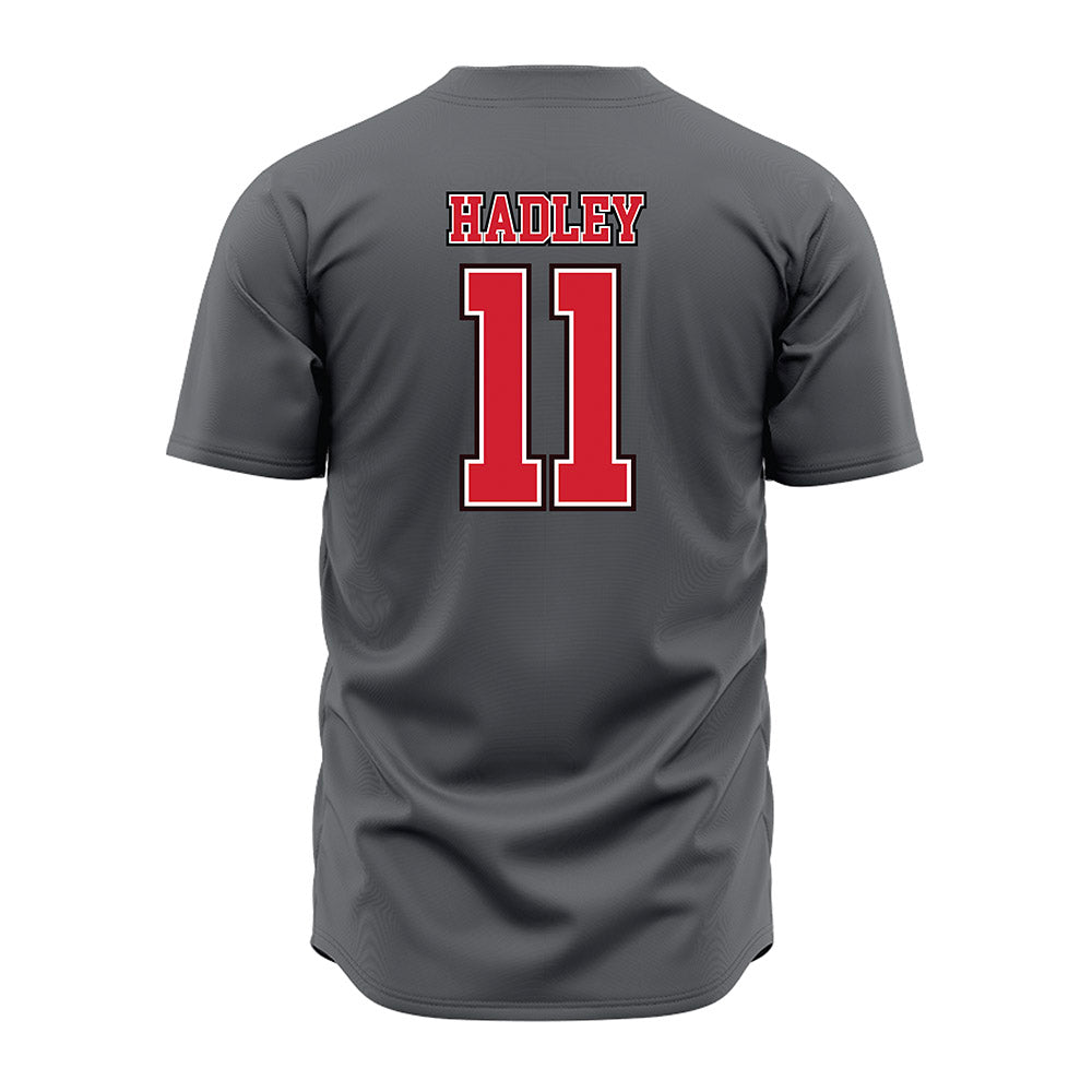 Youngstown State - NCAA Baseball : Caleb Hadley - Grey Jersey-1