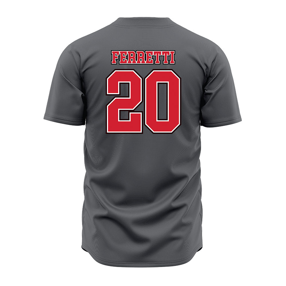 Youngstown State - NCAA Baseball : Jake Ferretti - Grey Jersey-1