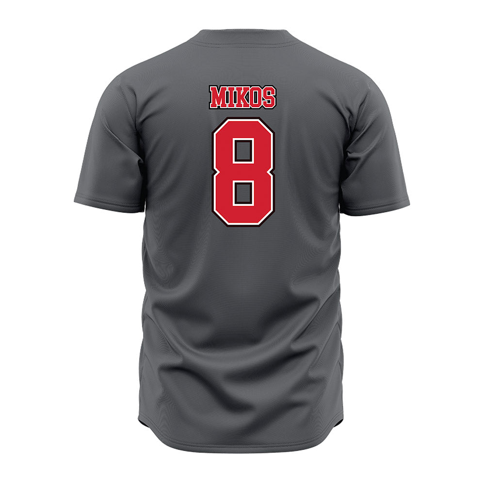 Youngstown State - NCAA Baseball : Brandon Mikos - Grey Jersey-1