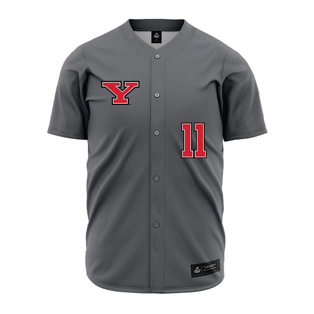 Youngstown State - NCAA Baseball : Caleb Hadley - Grey Jersey-0