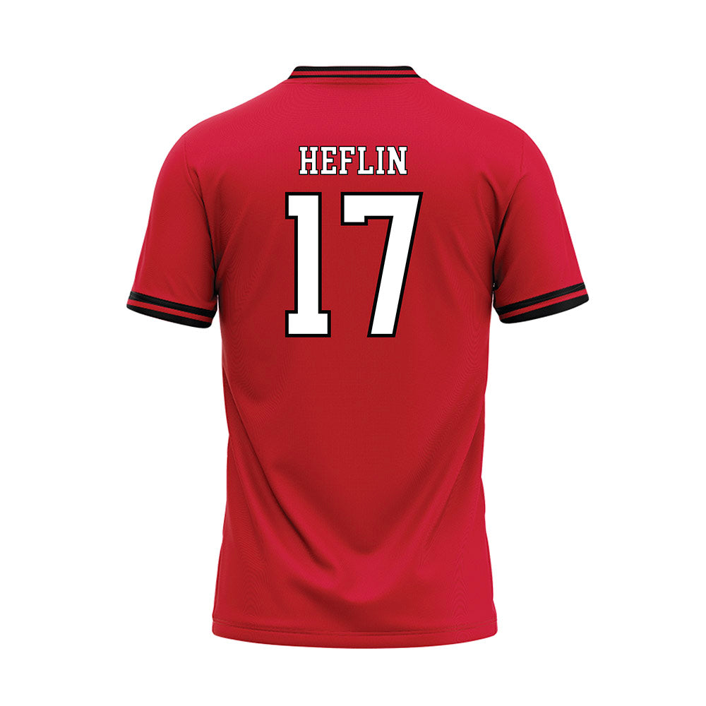Youngstown State - NCAA Baseball : Tyler Heflin - Red Jersey-1