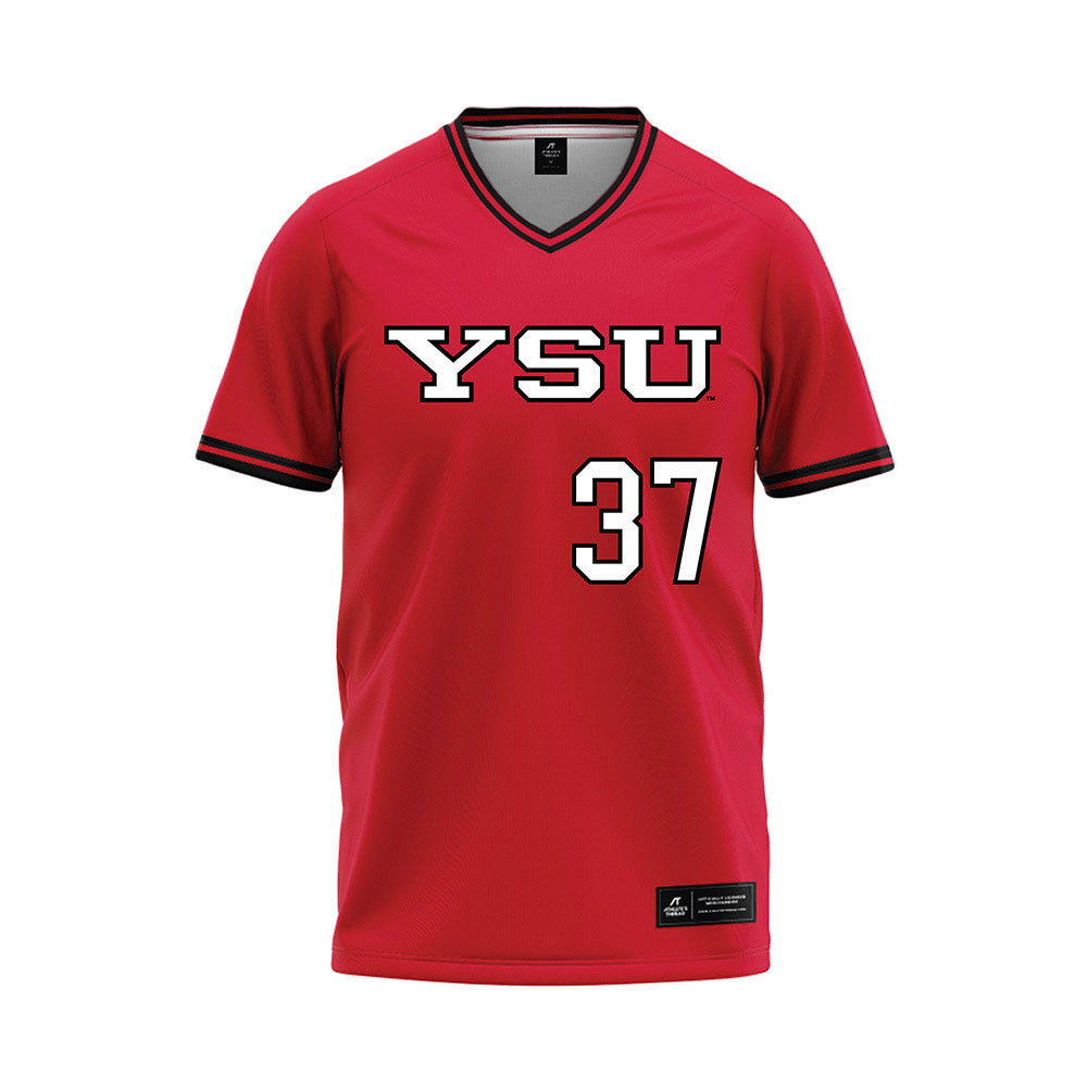 Youngstown State - NCAA Baseball : Nathan Beckley - Red Jersey-0