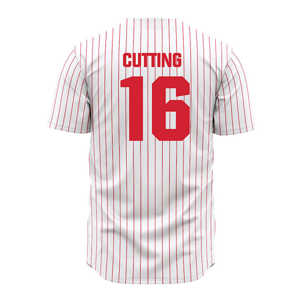 Youngstown State - NCAA Baseball : Garrett Cutting - Pinstripe Jersey-1
