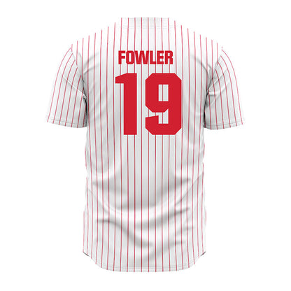 Youngstown State - NCAA Baseball : Thomas Fowler - Pinstripe Jersey-1