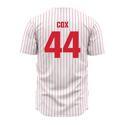 Youngstown State - NCAA Baseball : Banks Cox - Pinstripe Jersey-1