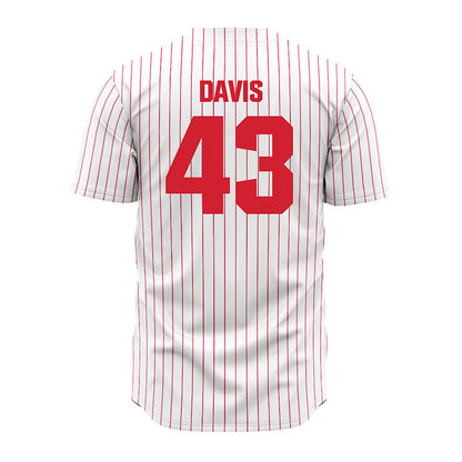 Youngstown State - NCAA Baseball : Braedon Davis - Pinstripe Jersey-1