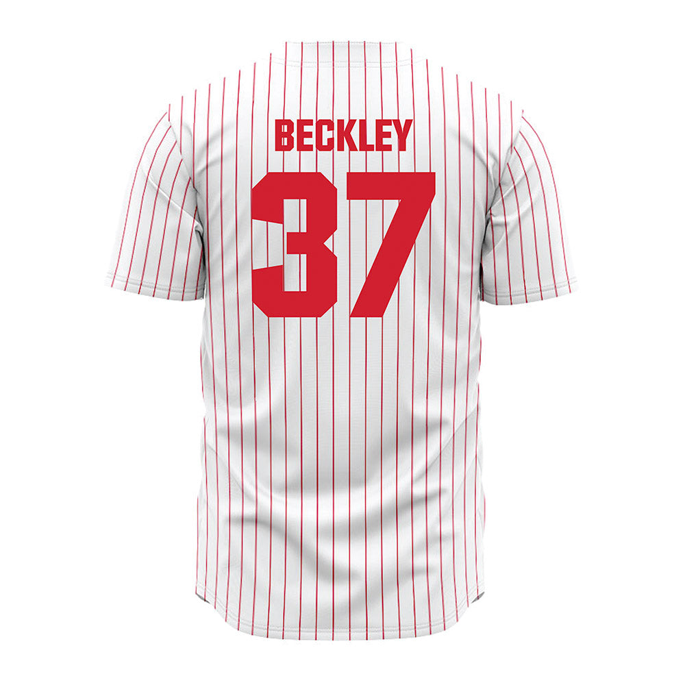 Youngstown State - NCAA Baseball : Nathan Beckley - Pinstripe Jersey-1