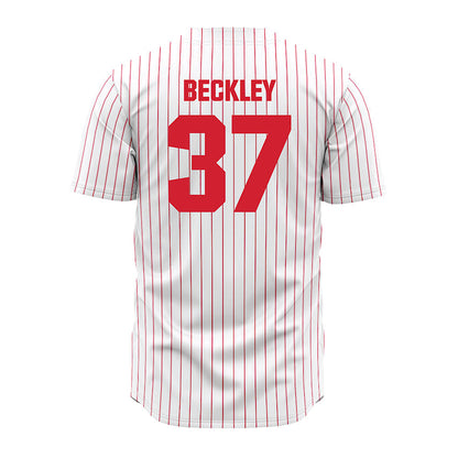 Youngstown State - NCAA Baseball : Nathan Beckley - Pinstripe Jersey-1