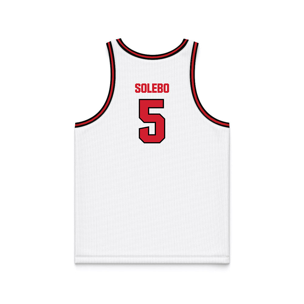 Youngstown State - NCAA Men's Basketball : Shaheed Solebo - White Basketball Jersey-1