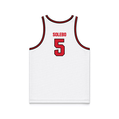 Youngstown State - NCAA Men's Basketball : Shaheed Solebo - White Basketball Jersey-1