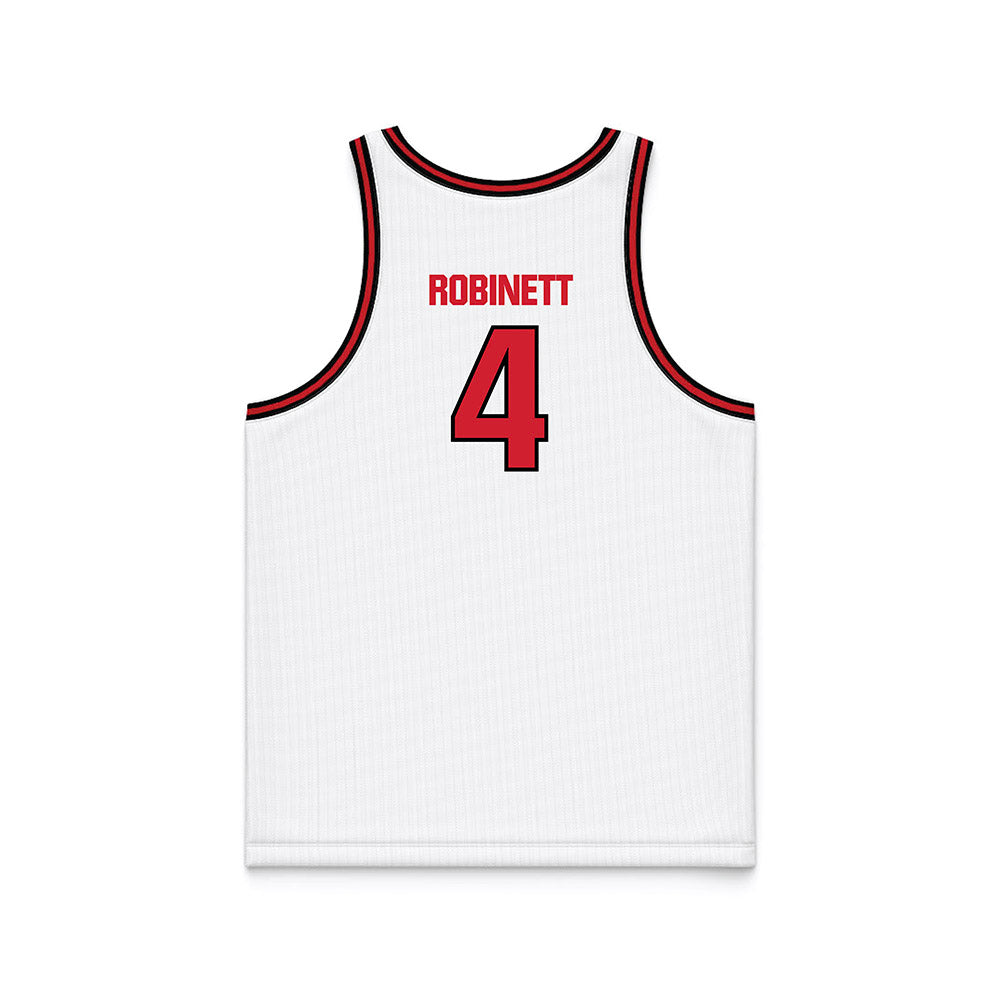 Youngstown State - NCAA Men's Basketball : Tyler Robinett - White Basketball Jersey-1