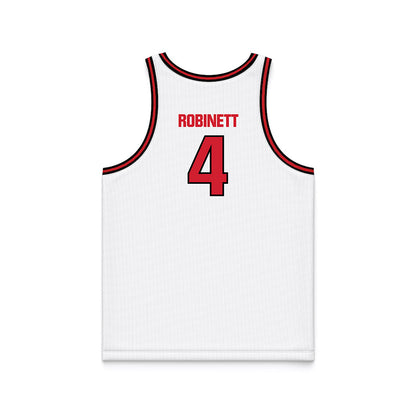 Youngstown State - NCAA Men's Basketball : Tyler Robinett - White Basketball Jersey-1