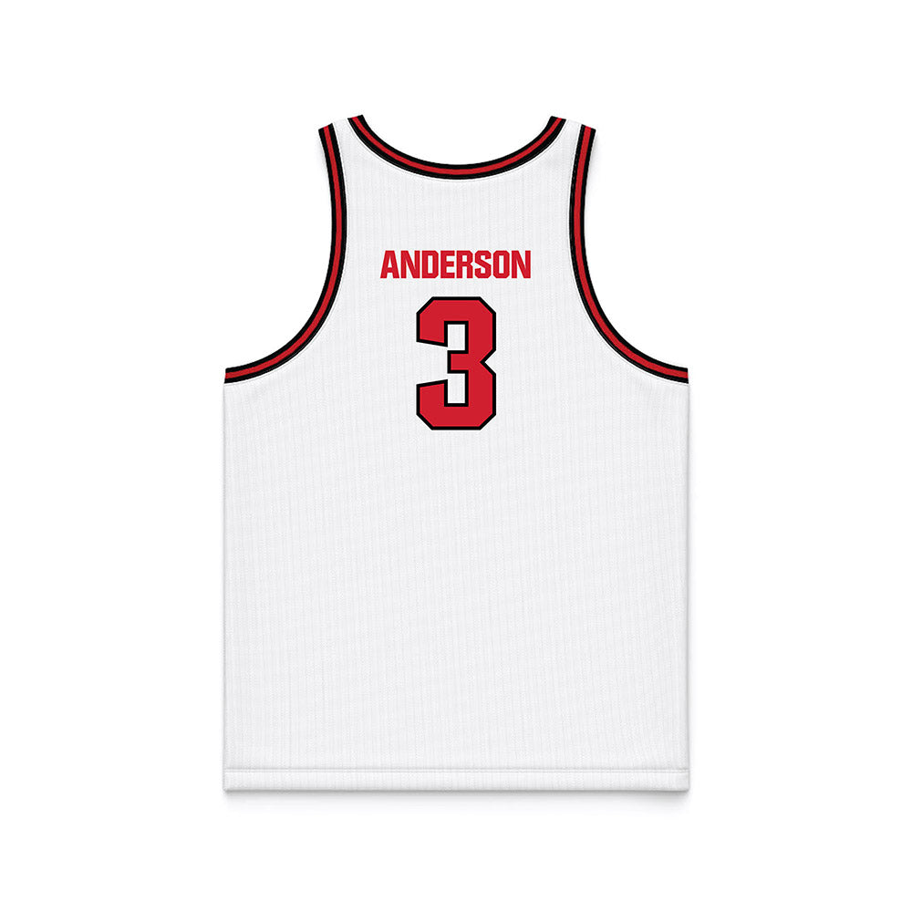 Youngstown State - NCAA Men's Basketball : Derrick Anderson - White Basketball Jersey-1