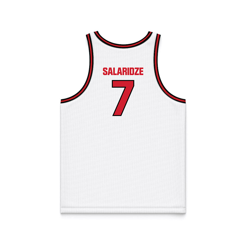 Youngstown State - NCAA Men's Basketball : Vladimer Salaridze - White Basketball Jersey-1