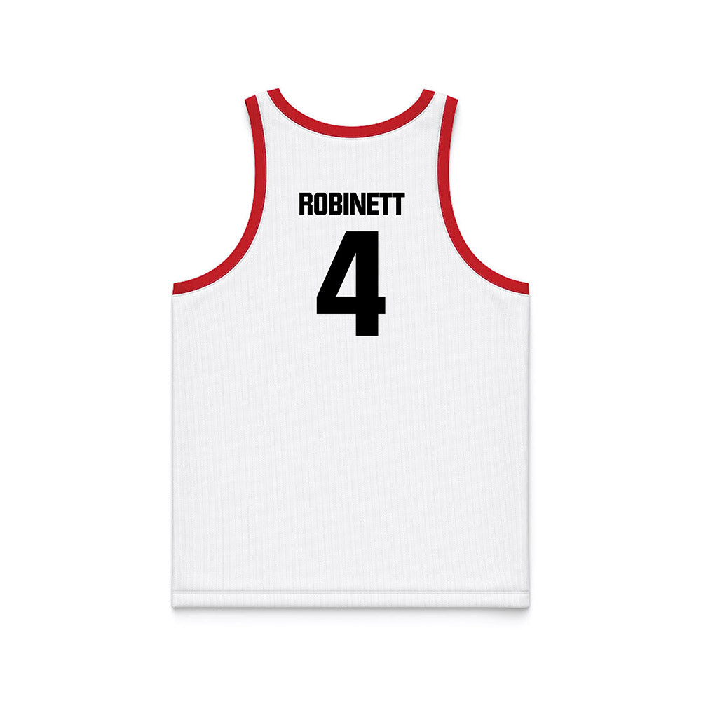 Youngstown State - NCAA Men's Basketball : Tyler Robinett - White Basketball Jersey-1