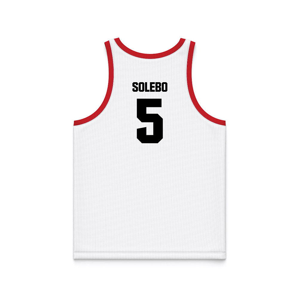Youngstown State - NCAA Men's Basketball : Shaheed Solebo - White Basketball Jersey-1