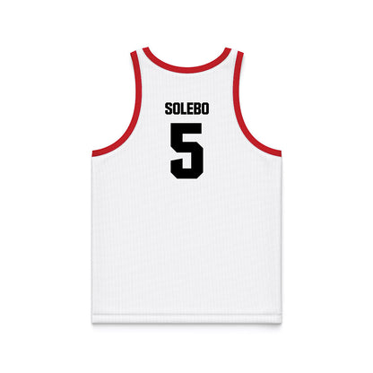 Youngstown State - NCAA Men's Basketball : Shaheed Solebo - White Basketball Jersey-1