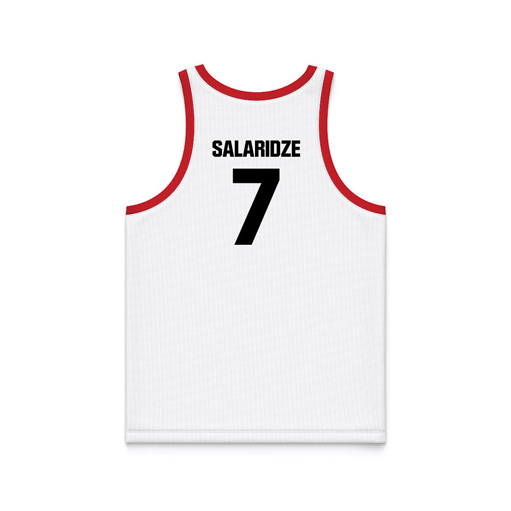 Youngstown State - NCAA Men's Basketball : Vladimer Salaridze - White Basketball Jersey-1