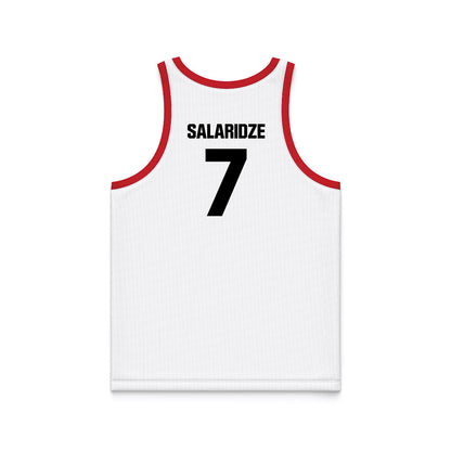 Youngstown State - NCAA Men's Basketball : Vladimer Salaridze - White Basketball Jersey-1
