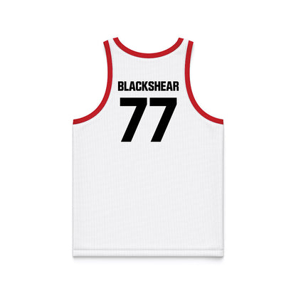 Youngstown State - NCAA Men's Basketball : Tae Blackshear - White Basketball Jersey-1