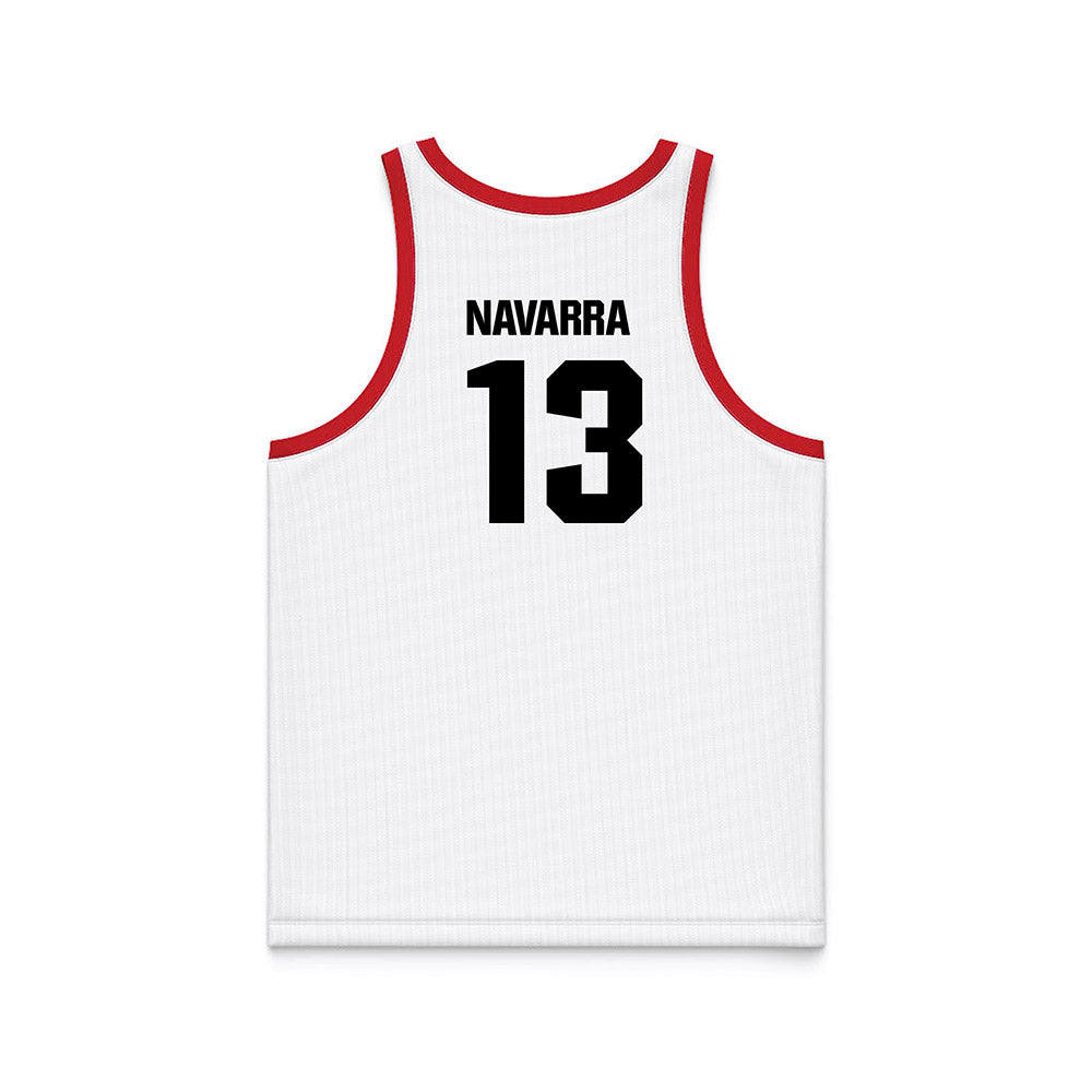 Youngstown State - NCAA Men's Basketball : Markus Navarra - White Basketball Jersey-1