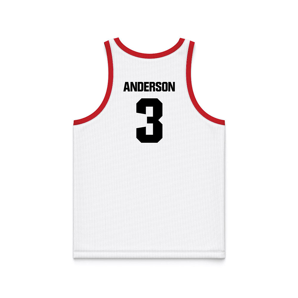 Youngstown State - NCAA Men's Basketball : Derrick Anderson - White Basketball Jersey-1